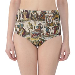 Tarot Cards Pattern High-waist Bikini Bottoms by Valentinaart