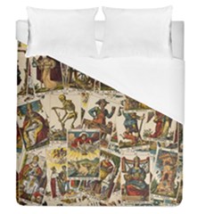 Tarot Cards Pattern Duvet Cover (queen Size) by Valentinaart