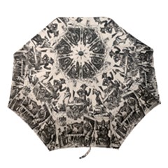 Tarot Cards Pattern Folding Umbrellas by Valentinaart