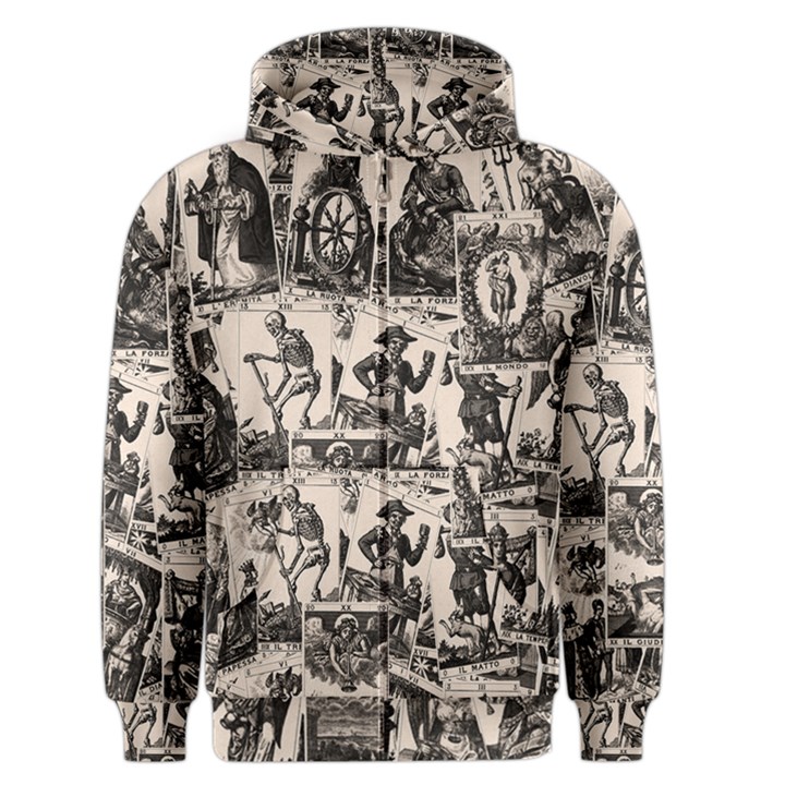 Tarot cards pattern Men s Zipper Hoodie