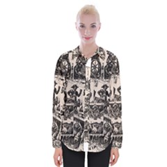 Tarot Cards Pattern Womens Long Sleeve Shirt