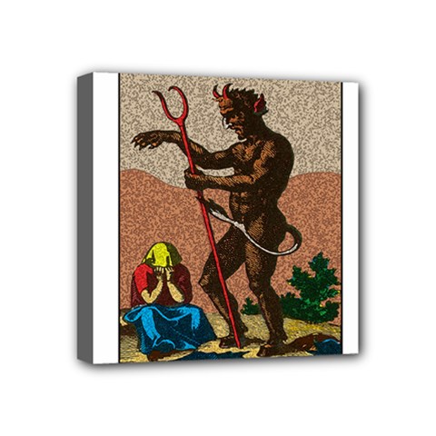 The Devil - Tarot Mini Canvas 4  X 4  by Valentinaart