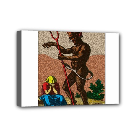 The Devil - Tarot Mini Canvas 7  X 5  by Valentinaart