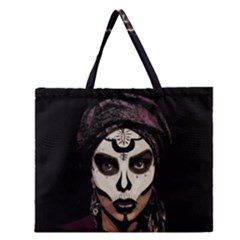 Voodoo  Witch  Zipper Large Tote Bag by Valentinaart