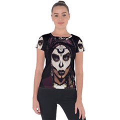 Voodoo  Witch  Short Sleeve Sports Top 