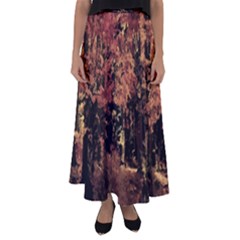 Landscape Flared Maxi Skirt by Valentinaart