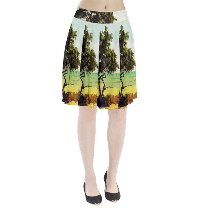 Landscape Pleated Skirt