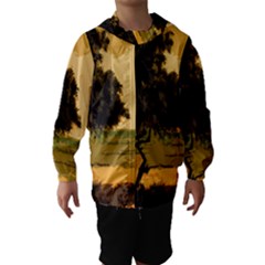 Landscape Hooded Wind Breaker (kids) by Valentinaart