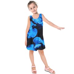 Jellyfish  Kids  Sleeveless Dress by Valentinaart