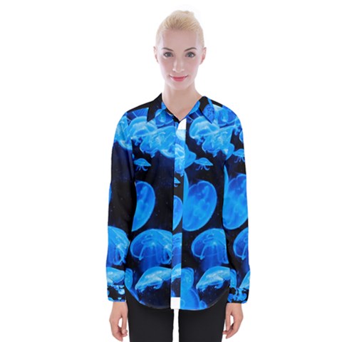 Jellyfish  Womens Long Sleeve Shirt by Valentinaart