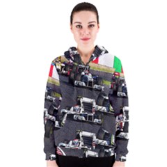 Formula 1 Women s Zipper Hoodie by Valentinaart