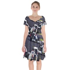 Formula 1 Short Sleeve Bardot Dress by Valentinaart