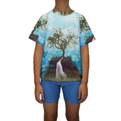 Single Tree Kids  Short Sleeve Swimwear