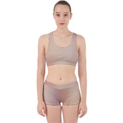 Pastel Colors Glitter Pattern Work It Out Sports Bra Set