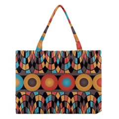 Colorful Geometric Composition Medium Tote Bag by linceazul