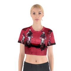 Motorsport  Cotton Crop Top by Valentinaart