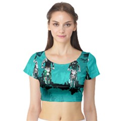 Motorsport  Short Sleeve Crop Top (tight Fit) by Valentinaart