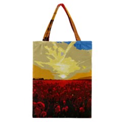 Poppy Field Classic Tote Bag by Valentinaart