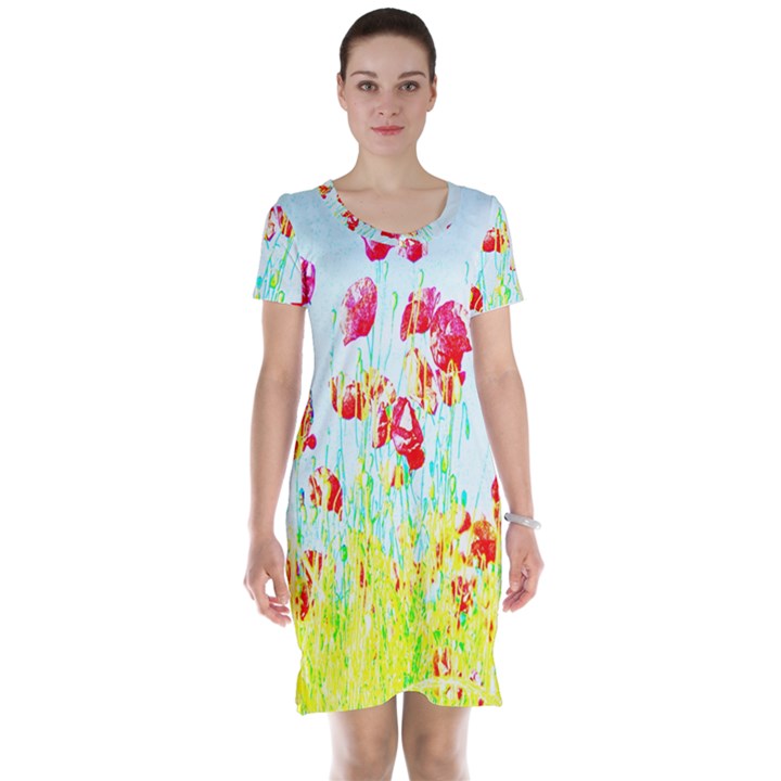 Poppy field Short Sleeve Nightdress