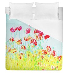 Poppy Field Duvet Cover (queen Size) by Valentinaart