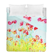 Poppy Field Duvet Cover Double Side (full/ Double Size) by Valentinaart