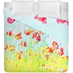 Poppy Field Duvet Cover Double Side (king Size) by Valentinaart