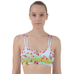 Poppy Field Line Them Up Sports Bra