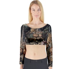 Underwater Long Sleeve Crop Top