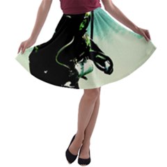 Underwater A-line Skater Skirt by Valentinaart