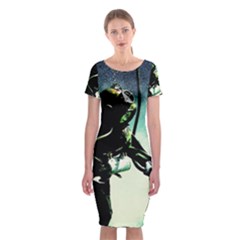 Underwater Classic Short Sleeve Midi Dress by Valentinaart