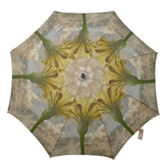 Shabby Chic Style Flower Over Blue Sky Photo  Hook Handle Umbrellas (small) by dflcprints