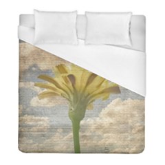 Shabby Chic Style Flower Over Blue Sky Photo  Duvet Cover (full/ Double Size) by dflcprints