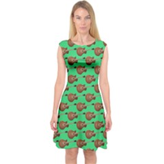 Guitars Pattern                             Capsleeve Midi Dress by LalyLauraFLM