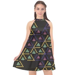 Triangle Shapes                           Halter Neckline Chiffon Dress by LalyLauraFLM