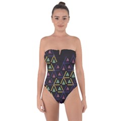 Triangle Shapes                             Tie Back One Piece Swimsuit