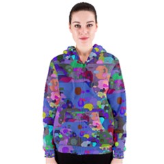 Big And Small Shapes                             Women s Zipper Hoodie by LalyLauraFLM