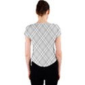 Grey Diagonal Plaid Crew Neck Crop Top View2