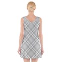 Grey Diagonal Plaid V-Neck Sleeveless Skater Dress View2