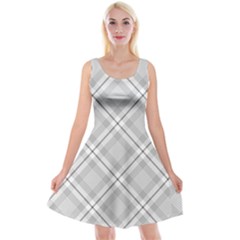 Grey Diagonal Plaid Reversible Velvet Sleeveless Dress by NorthernWhimsy