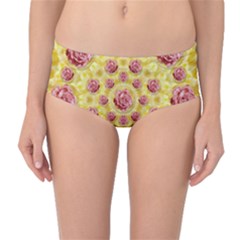 Roses And Fantasy Roses Mid-waist Bikini Bottoms by pepitasart