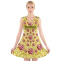 Roses And Fantasy Roses V-Neck Sleeveless Skater Dress View1