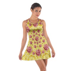 Roses And Fantasy Roses Cotton Racerback Dress by pepitasart