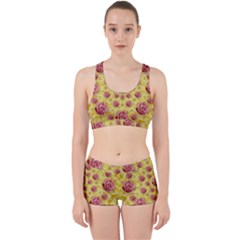 Roses And Fantasy Roses Work It Out Sports Bra Set by pepitasart