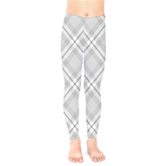 Grey Diagonal Plaid Kids  Legging