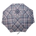 Navy and Pink Diagonal Plaid Folding Umbrellas View1