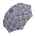 Navy and Pink Diagonal Plaid Folding Umbrellas View2