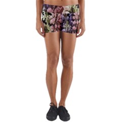 Flowers Yoga Shorts by Valentinaart