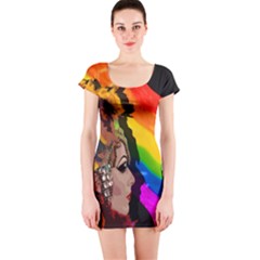 Transvestite Short Sleeve Bodycon Dress by Valentinaart