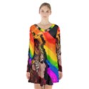 Transvestite Long Sleeve Velvet V-neck Dress View1