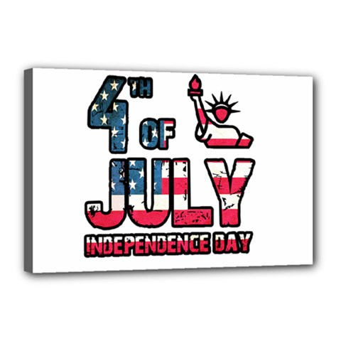 4th Of July Independence Day Canvas 18  X 12  by Valentinaart